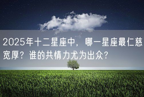 2025年十二星座中，哪一星座最仁慈宽厚？谁的共情力尤为出众？(图1)