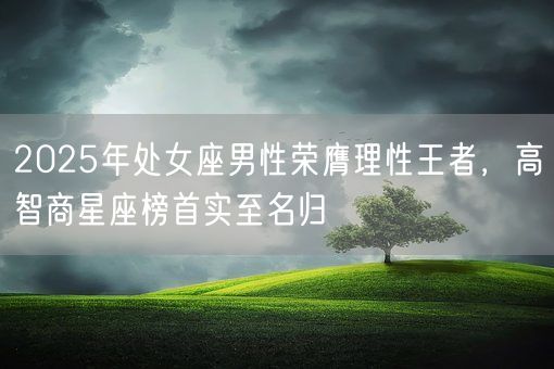 2025年处女座男性荣膺理性王者，高智商星座榜首实至名归(图1)