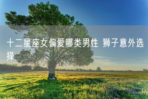 十二星座女偏爱哪类男性 狮子意外选择(图1)