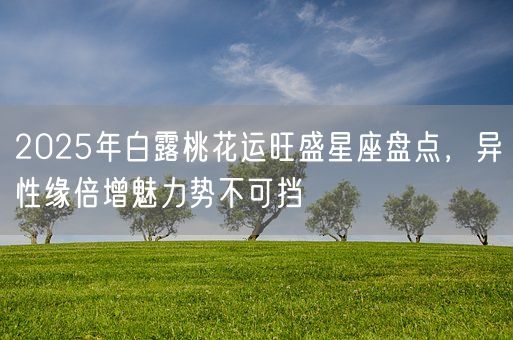 2025年白露桃花运旺盛星座盘点，异性缘倍增魅力势不可挡(图1)