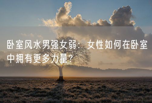 卧室风水男强女弱：女性如何在卧室中拥有更多力量？(图1)