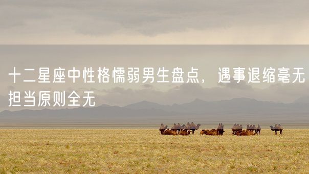 十二星座中性格懦弱男生盘点，遇事退缩毫无担当原则全无(图1)