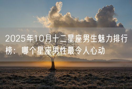 2025年10月十二星座男生魅力排行榜：哪个星座男性最令人心动(图1)