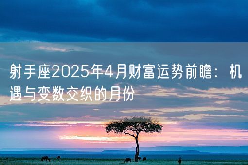 射手座2025年4月财富运势前瞻：机遇与变数交织的月份(图1)