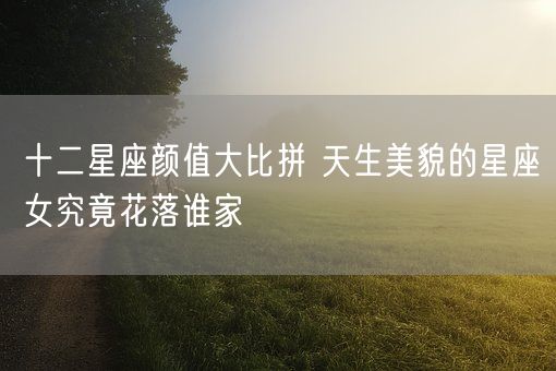 十二星座颜值大比拼 天生美貌的星座女究竟花落谁家(图1) 十二星座颜值大比拼 天生美貌的星座女究竟花落谁家(图1)