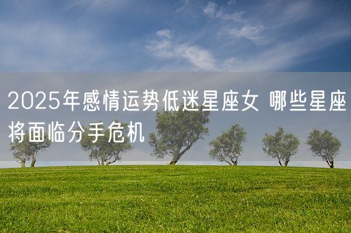 2025年感情运势低迷星座女 哪些星座将面临分手危机(图1) 2025年感情运势低迷星座女 哪些星座将面临分手危机(图1)