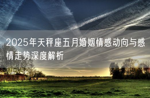 2025年天秤座五月婚姻情感动向与感情走势深度解析(图1) 2025年天秤座五月婚姻情感动向与感情走势深度解析(图1)