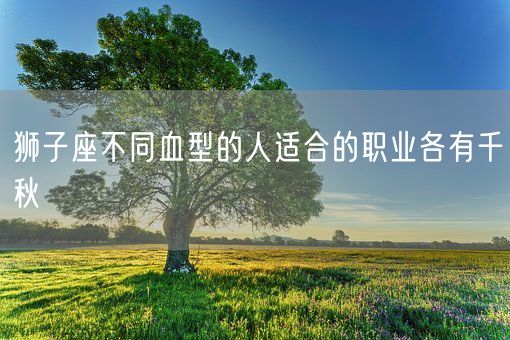 狮子座不同血型的人适合的职业各有千秋(图1)