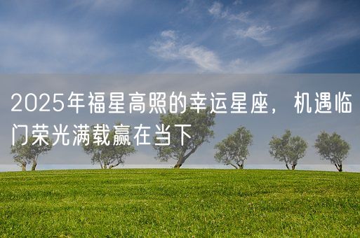 2025年福星高照的幸运星座，机遇临门荣光满载赢在当下(图1)