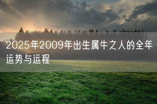 2025年2009年出生属牛之人的全年运势与运程(图1)