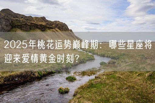 2025年桃花运势巅峰期：哪些星座将迎来爱情黄金时刻？(图1)