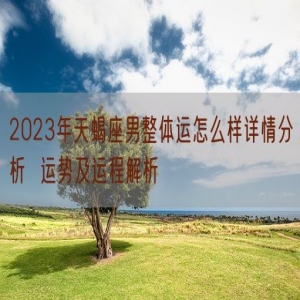 2023年天蝎座男整体运怎么样详情分析  运势及运程解析