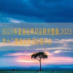 2023年星座运势及运程完整版,2023年十二星座运势及运程大全