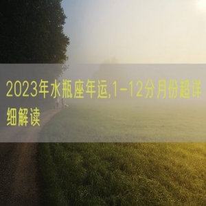 2023年水瓶座年运,1-12分月份超详细解读