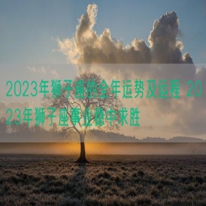 2023年狮子座的全年运势及运程 2023年狮子座事业稳中求胜