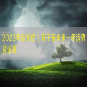 2023年运专栏｜双子座未来一年运势及运程