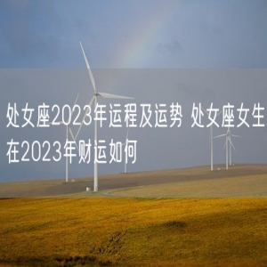 处女座2023年运程及运势 处女座女生在2023年财运如何