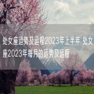 处女座运势及运程2023年上半年 处女座2023年每月的运势及运程