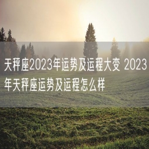 天秤座2023年运势及运程大变 2023年天秤座运势及运程怎么样