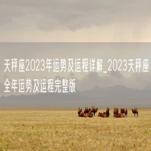 天秤座2023年运势及运程详解_2023天秤座全年运势及运程完整版