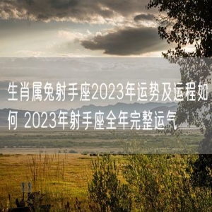 生肖属兔射手座2023年运势及运程如何 2023年射手座全年完整运气