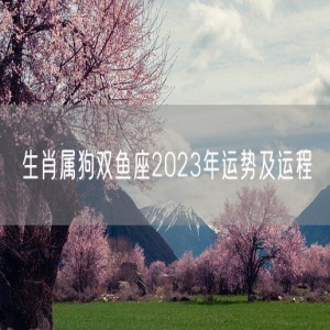 生肖属狗双鱼座2023年运势及运程