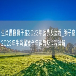 生肖属猴狮子座2023年运势及运程_狮子座2023年生肖属猴全年运势及运程详解