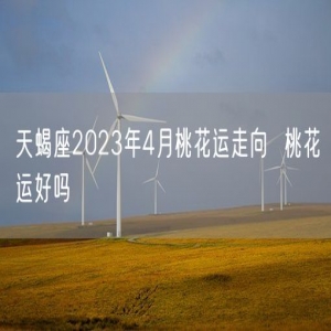 天蝎座2023年4月桃花运走向  桃花运好吗