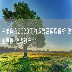 白羊座在2023年的运势及运程解析 财运爆棚 收入颇丰