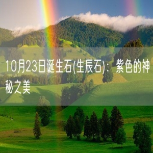 10月23日诞生石(生辰石)：紫色的神秘之美