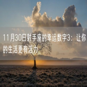 11月30日射手座的幸运数字3：让你的生活更有活力