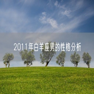 2011年白羊座男的性格分析
