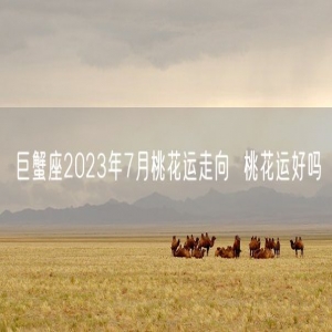 巨蟹座2023年7月桃花运走向  桃花运好吗