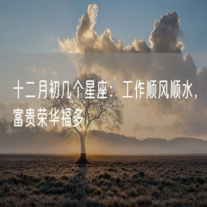 十二月初几个星座：工作顺风顺水，富贵荣华福多