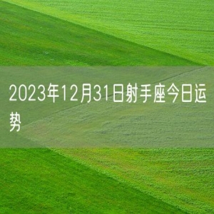 2023年12月31日射手座今日运势