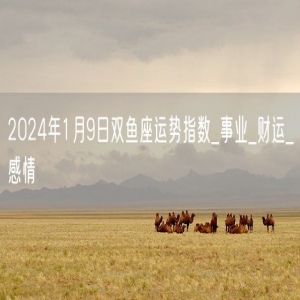 2024年1月9日双鱼座运势指数_事业_财运_感情