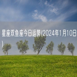 星座双鱼座今日运势(2024年1月10日) 