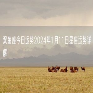 双鱼座今日运势2024年1月11日星座运势详解