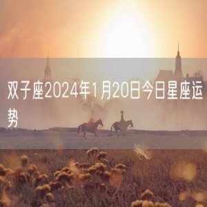 双子座2024年1月20日今日星座运势