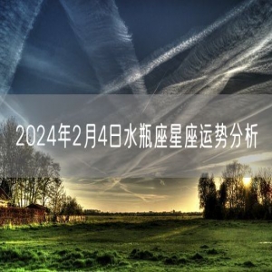 2024年2月4日水瓶座星座运势分析