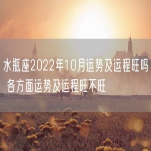 水瓶座2022年10月运势及运程旺吗 各方面运势及运程旺不旺