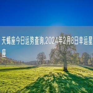 天蝎座今日运势查询,2024年2月8日幸运星座