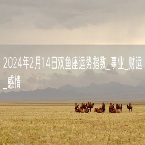 2024年2月14日双鱼座运势指数_事业_财运_感情
