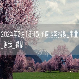 2024年2月18日双子座运势指数_事业_财运_感情