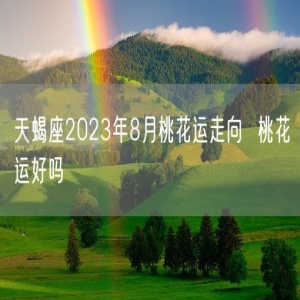 天蝎座2023年8月桃花运走向  桃花运好吗