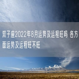 双子座2022年8月运势及运程旺吗 各方面运势及运程旺不旺