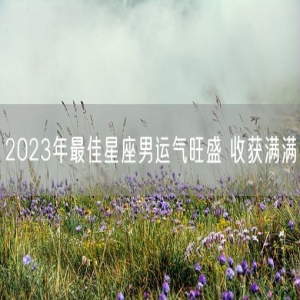 2023年最佳星座男运气旺盛 收获满满