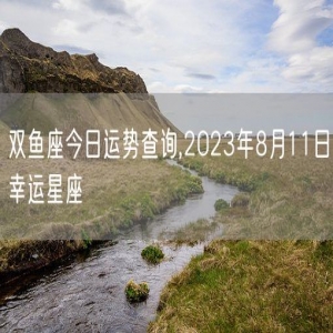 双鱼座今日运势查询,2023年8月11日幸运星座