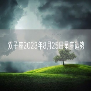 双子座2023年8月25日星座运势