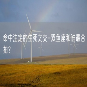 命中注定的生死之交-双鱼座和谁最合拍？
